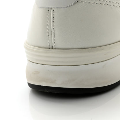 Chanel Shiny Calfskin Suede Quilted CC Logo Sneakers 36.5 White 10 of 11