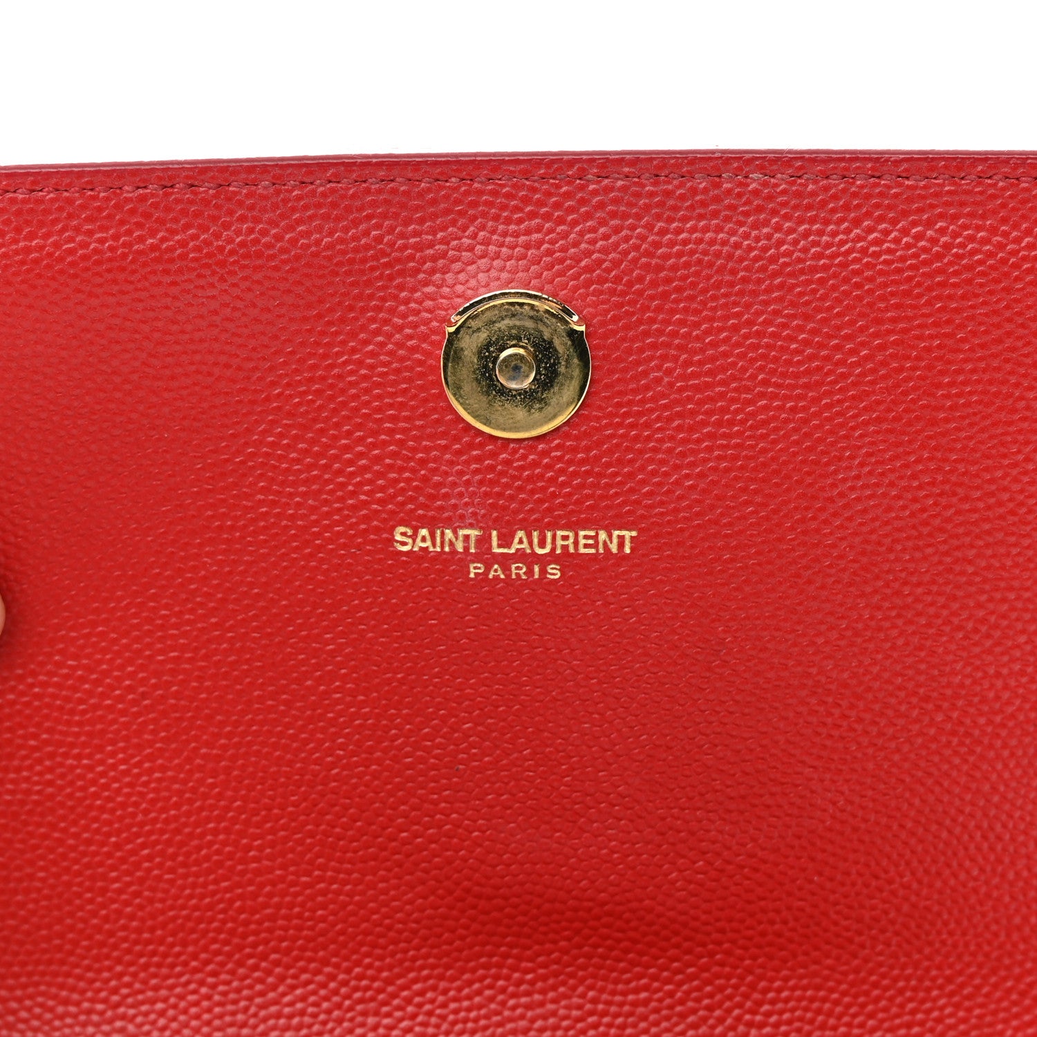 Saint Laurent Grain De Poudre Small Monogram Kate Satchel Red 6 of 20
