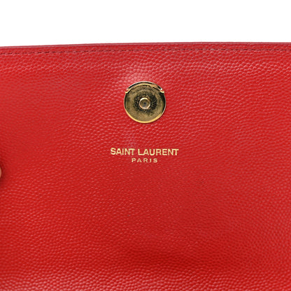 Saint Laurent Grain De Poudre Small Monogram Kate Satchel Red 6 of 20