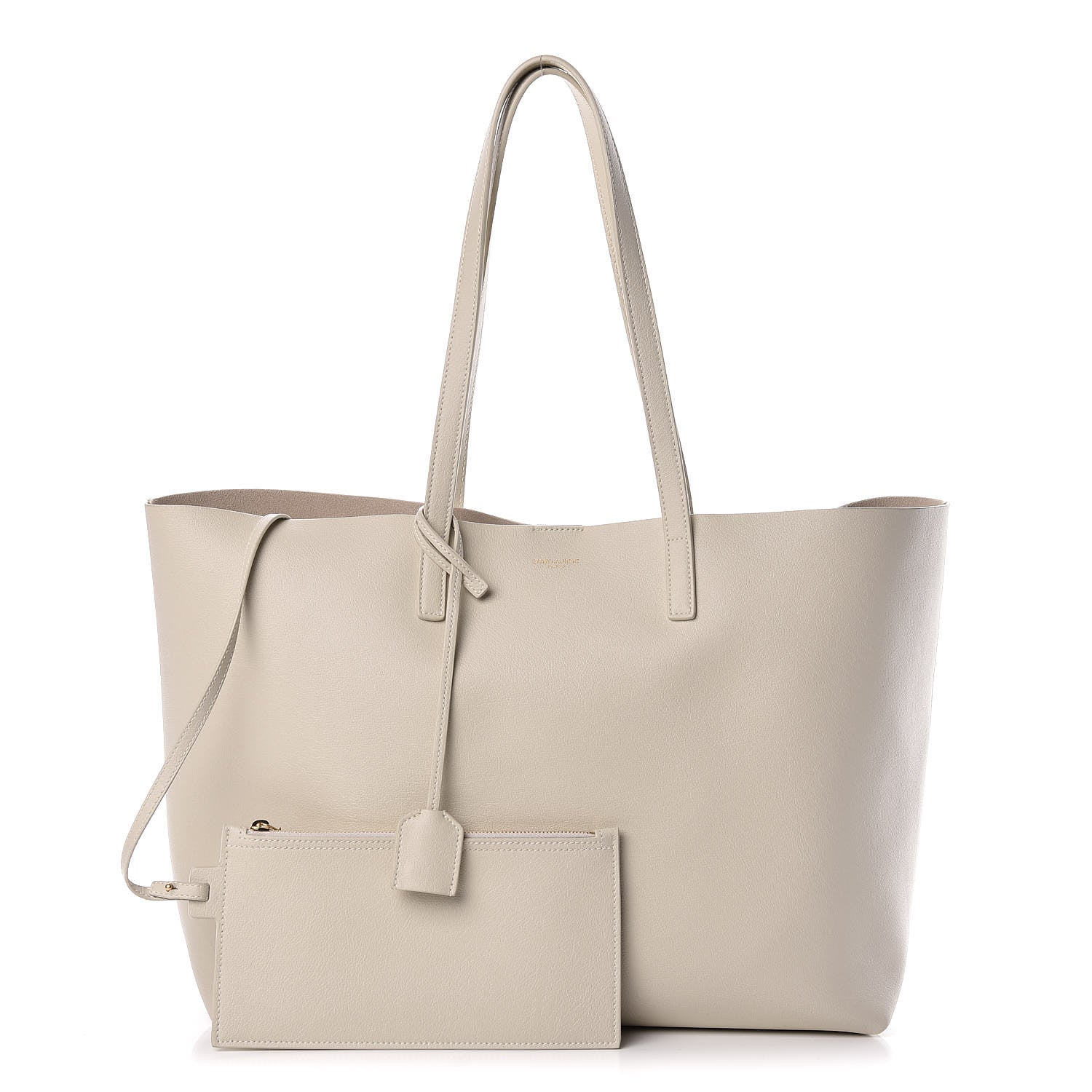 Saint Laurent Calfskin Large Shopping Tote Crema Soft 1 of 12