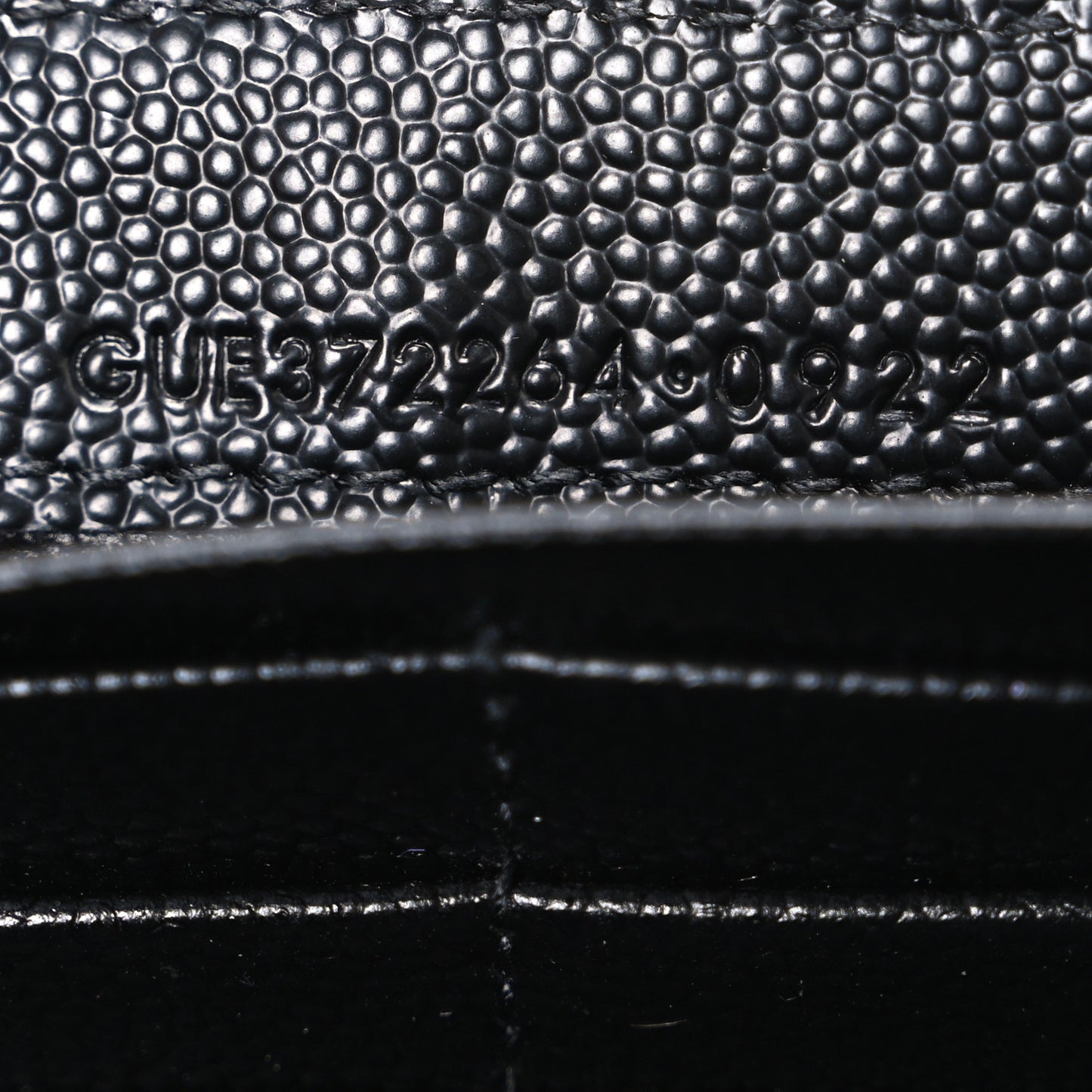 Grain De Poudre Matelasse Chevron Monogram Flap Wallet Black
