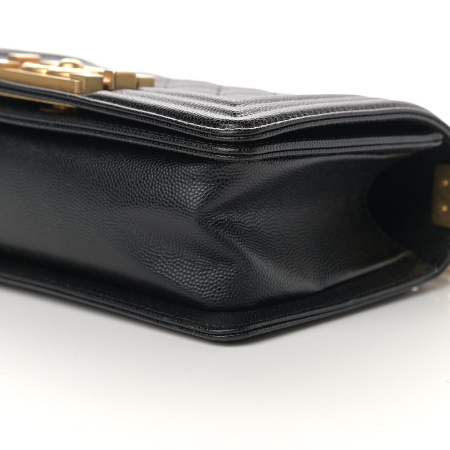 Caviar Quilted Small Boy Flap Black