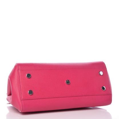 Saint Laurent Grained Calfskin Small Cabas Rive Gauche Bubblegum 4 of 10