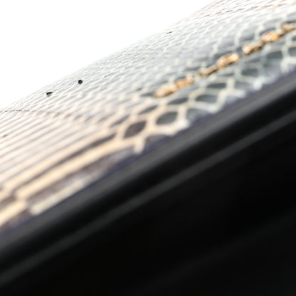 Bulgari Calfskin Snakeskin Serpenti Forever Crossbody Bag Blue Black Multicolor 11 of 12