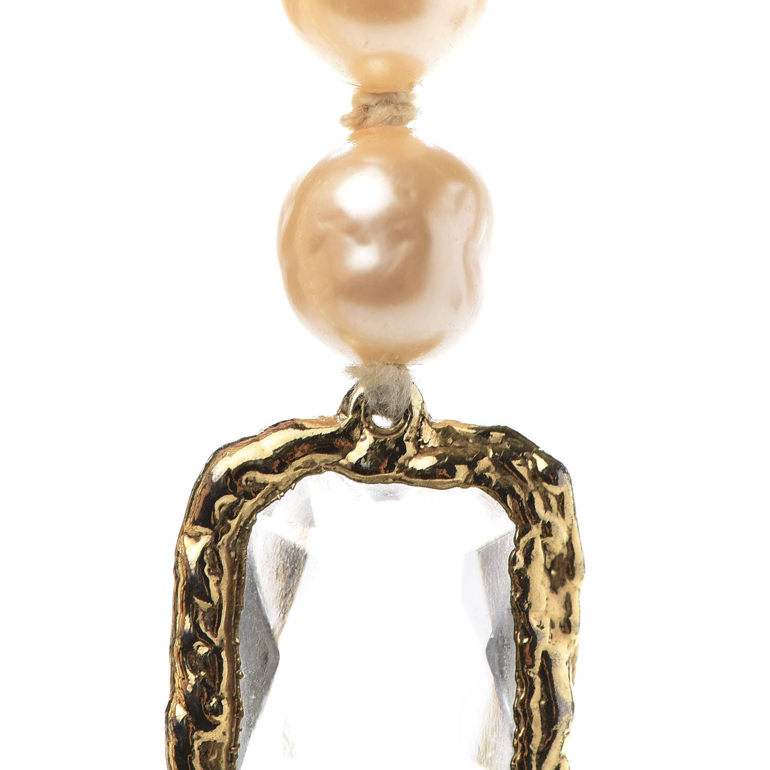 Chanel Pearl Swarovski Crystal Chicklet Sautoir Necklace Gold 9 of 9