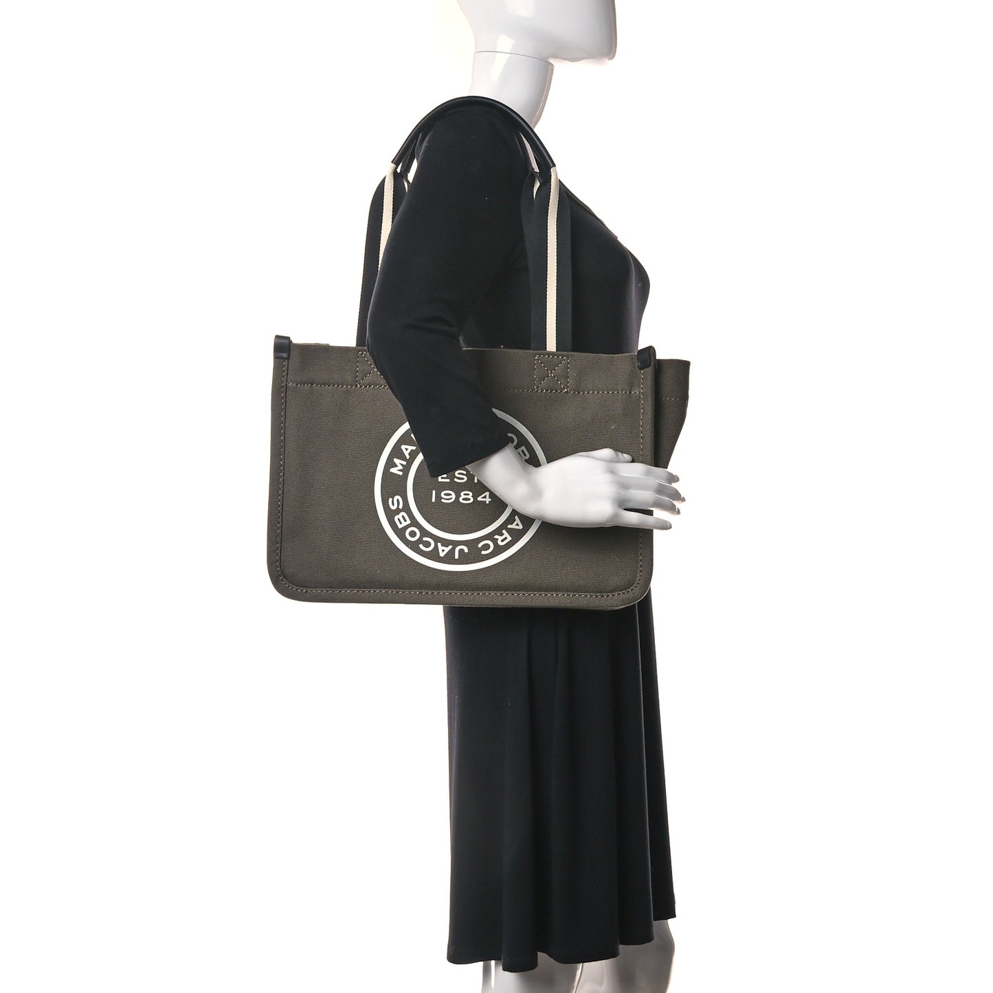Canvas Signet Tote Bag Olive