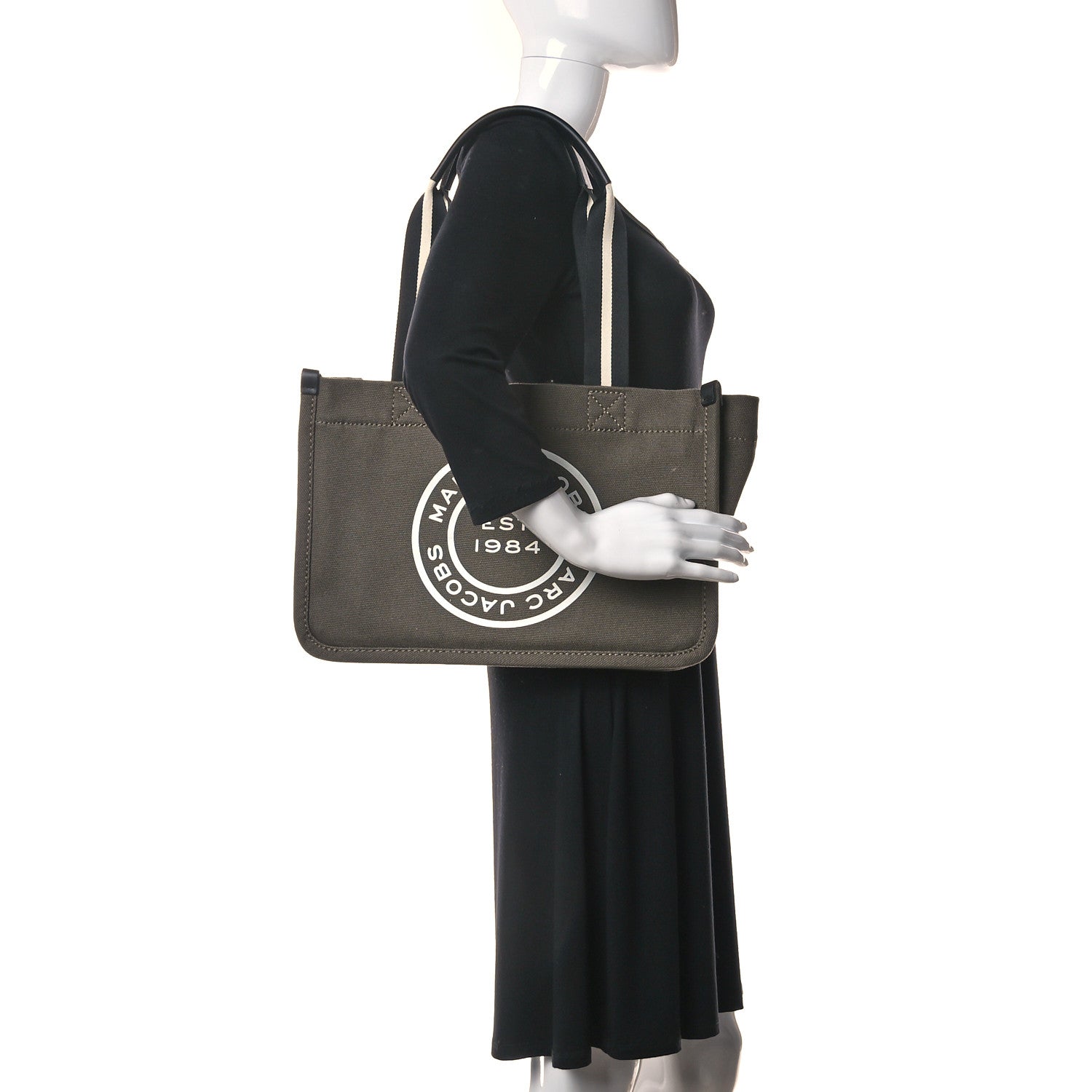 Marc Jacobs Canvas Signet Tote Bag Olive 3 of 13