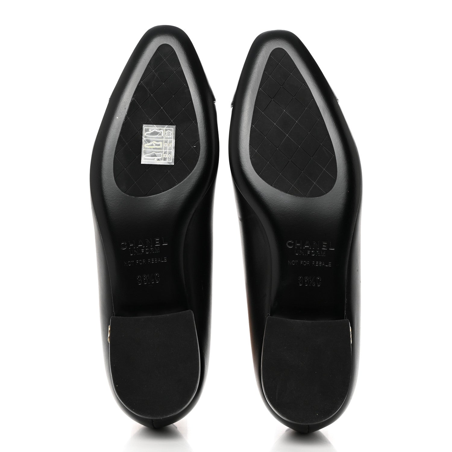 Chanel Lambskin Cap Toe Ballerina Flats 36.5 Black 5 of 9