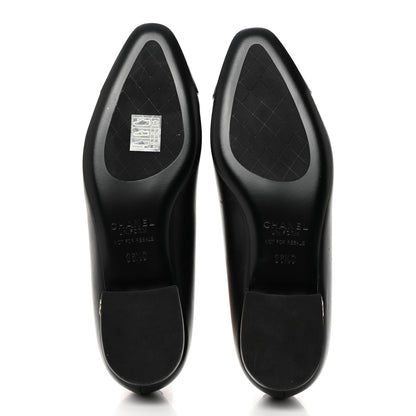 Chanel Lambskin Cap Toe Ballerina Flats 36.5 Black 5 of 9
