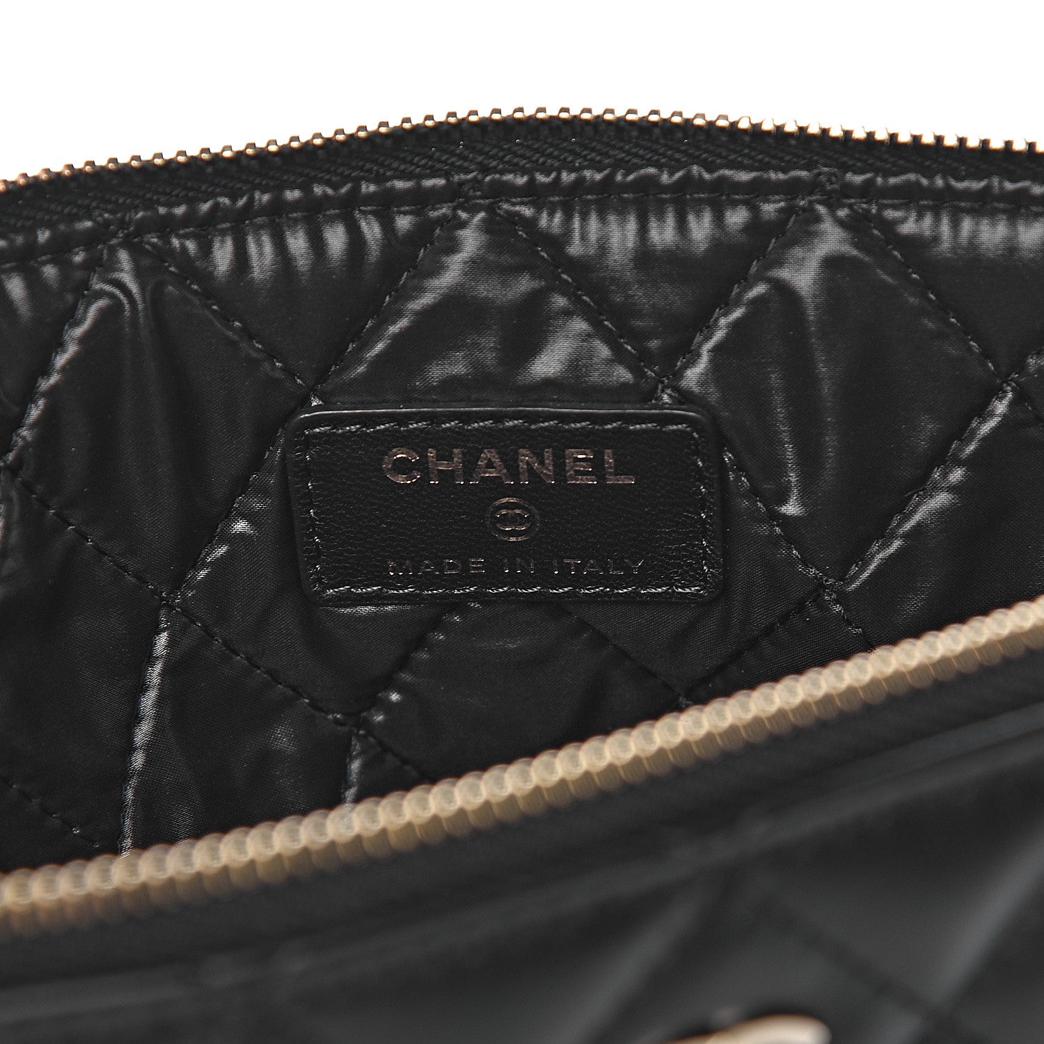 Chanel Lambskin Quilted Medium Casino Beauty CC Cosmetic Case Black 6 of 8