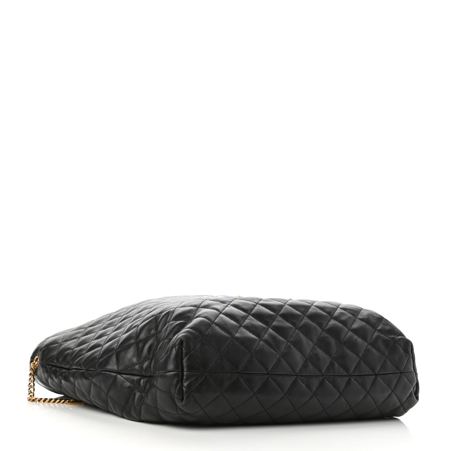 Lambskin Quilted Maxi Icare Shopping Tote Black
