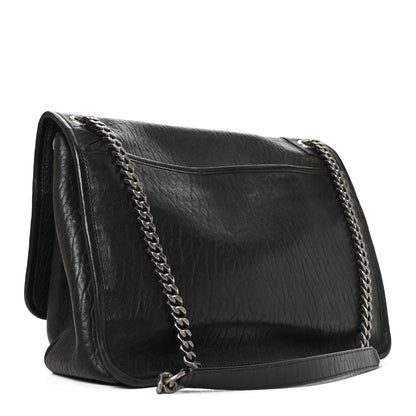 Saint Laurent Grained Lambskin Monogram Large Niki Chain Satchel Black 2 of 9