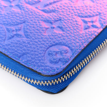 Louis Vuitton Taurillon Illusion Zippy Vertical Wallet Bleu Rose 12 of 13