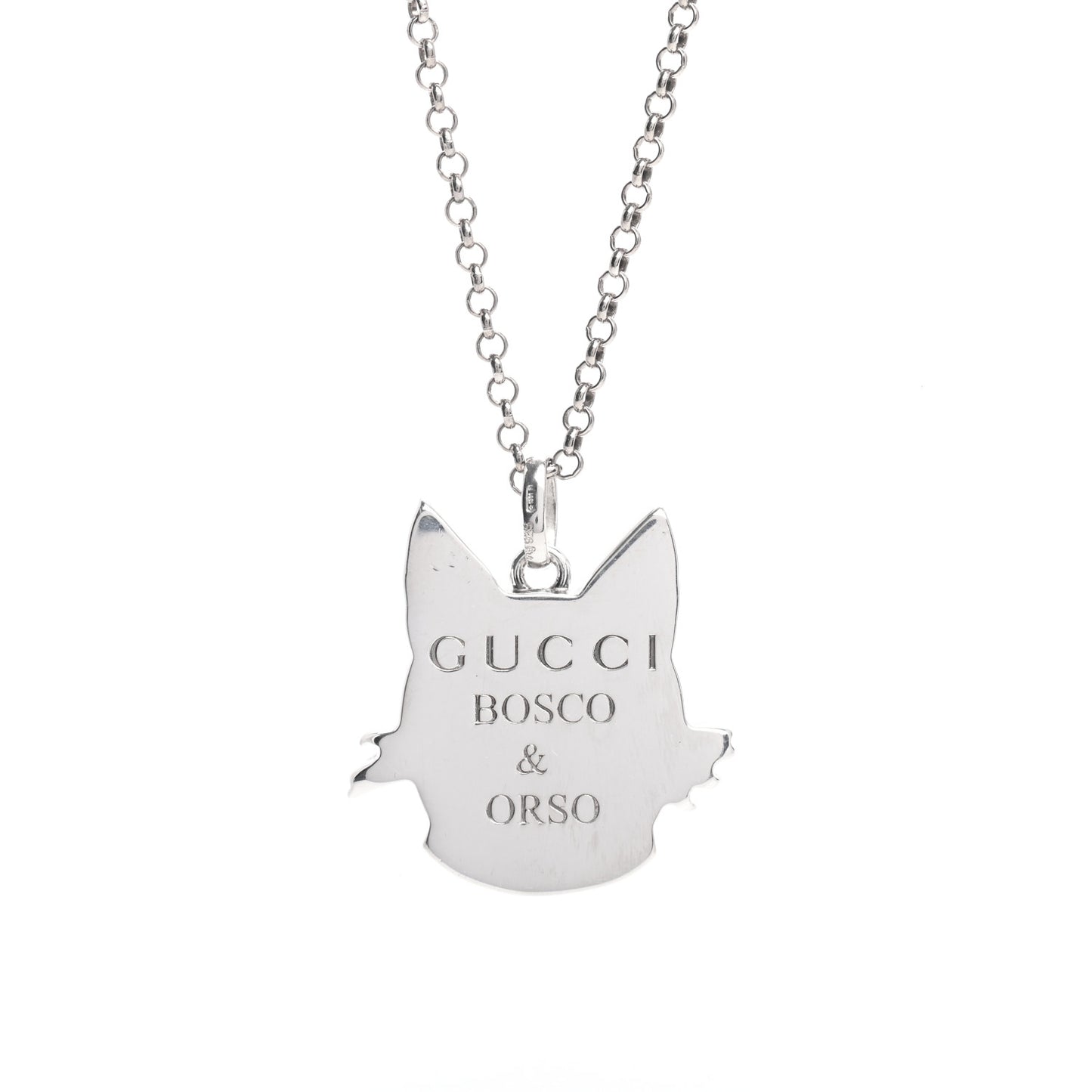 Sterling Silver Enamel Bosco Pendant Necklace