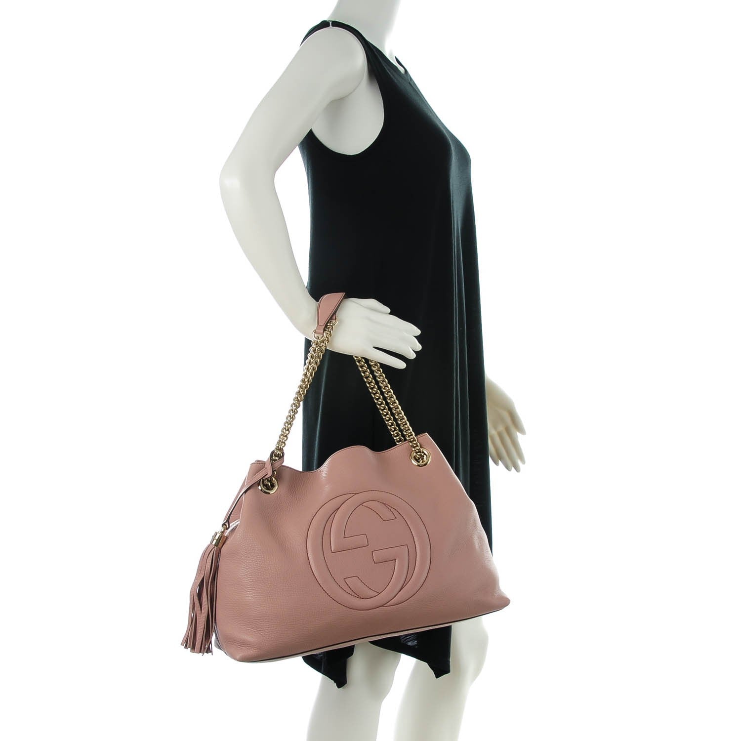 Gucci Cellarius Calfskin Medium Soho Chain Shoulder Bag Dark Cipria 2 of 7
