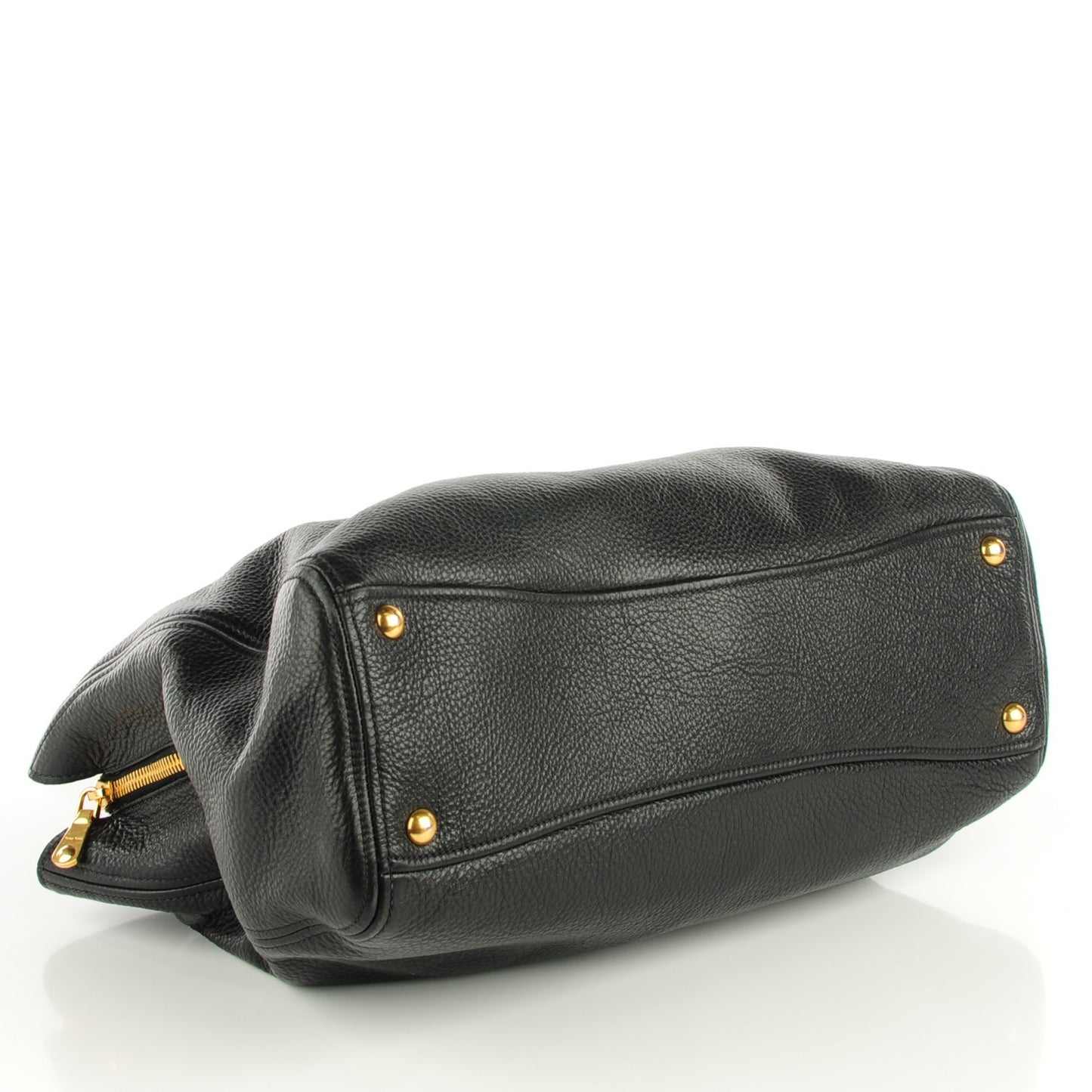 Vitello Caribu Top Handle Bag Nero Black