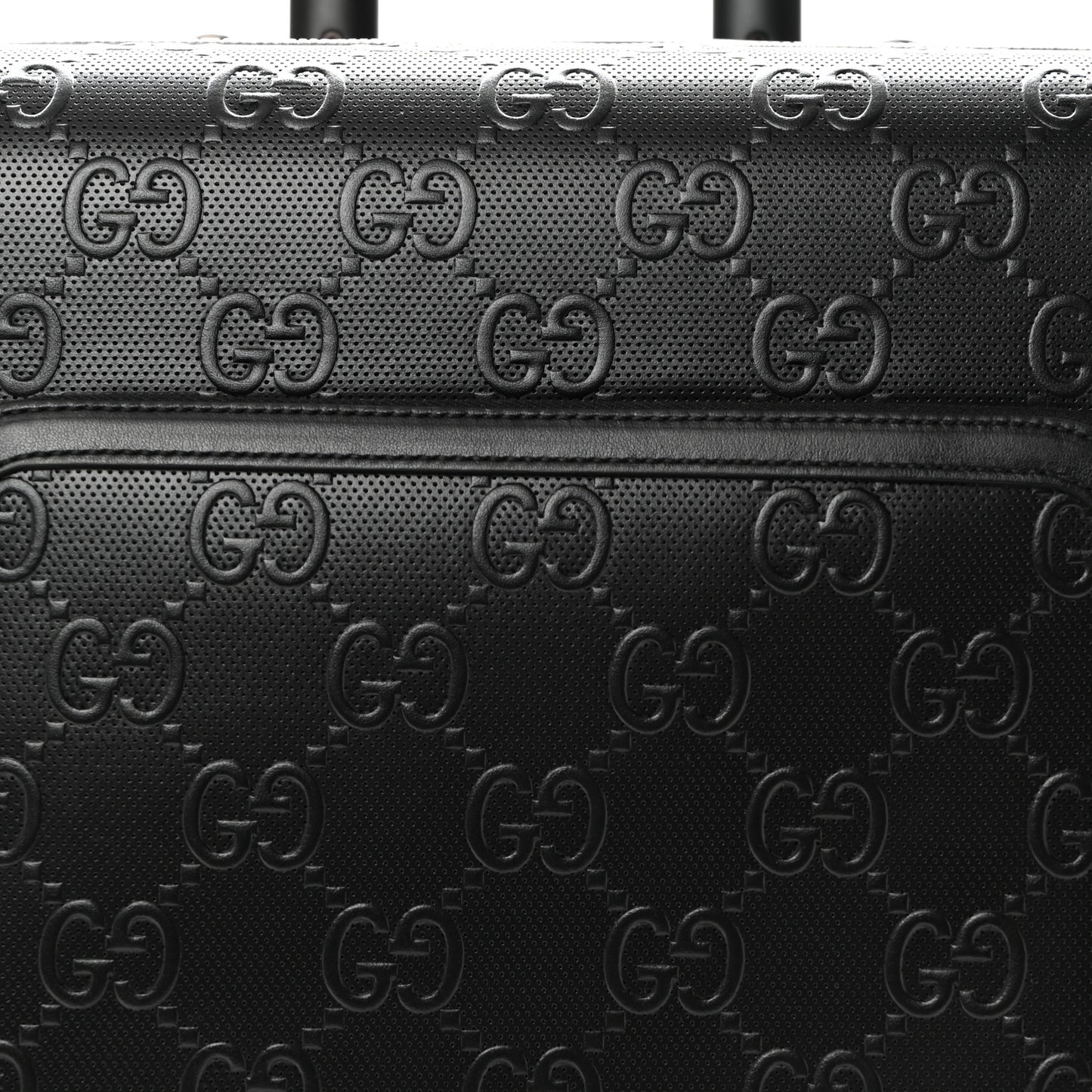 Monogram Jumbo GG Textured Dollar Calfskin Small Carry On Trolley Black