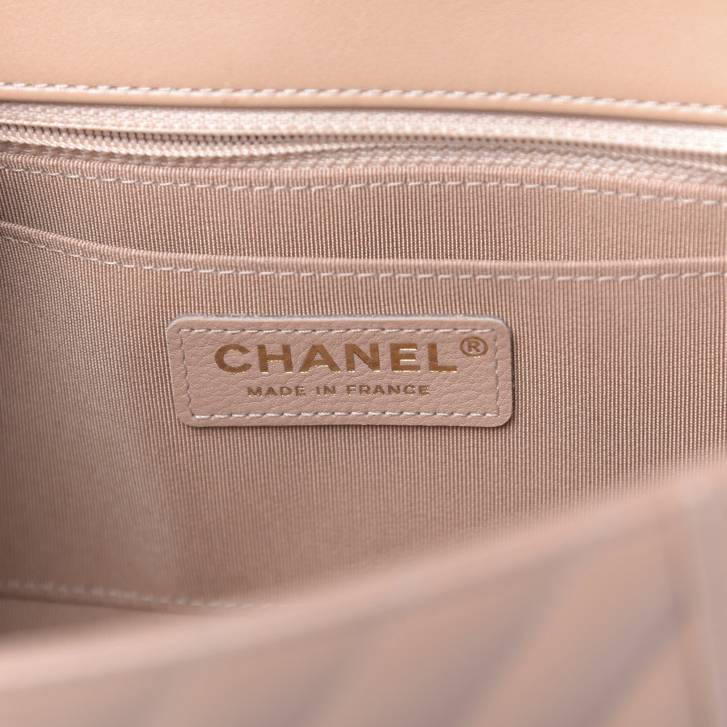 Chanel Calfskin Quilted Small Daily Chevron Flap Beige 6 of 10