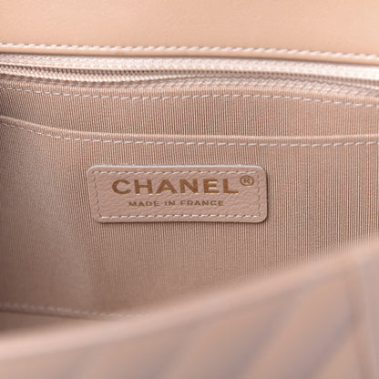 Chanel Calfskin Quilted Small Daily Chevron Flap Beige 6 of 10