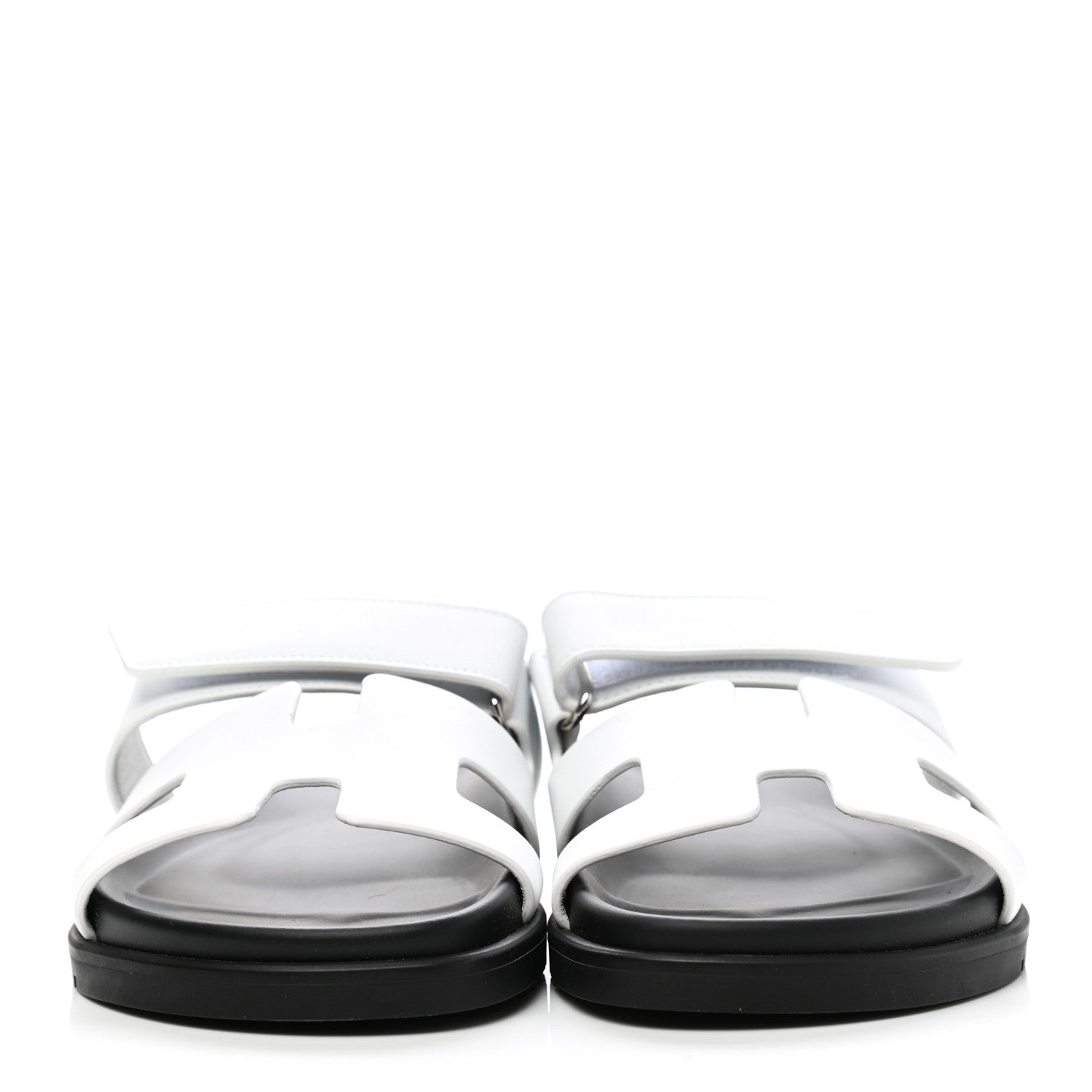 Hermes Calfskin Womens Chypre Sandals 38 White 2 of 10