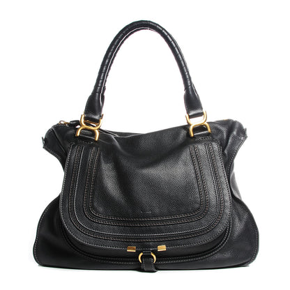 Chloe Calfskin Large Marcie Satchel Black 1 of 11