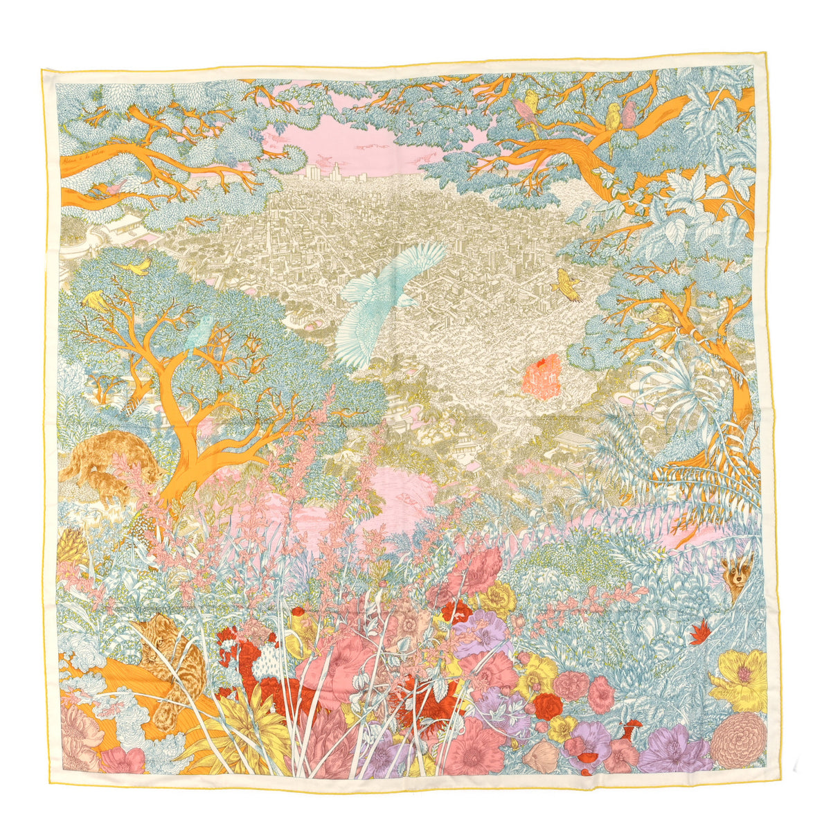 Cashmere Silk Retour a la Nature 140  Vert Jaune Rose