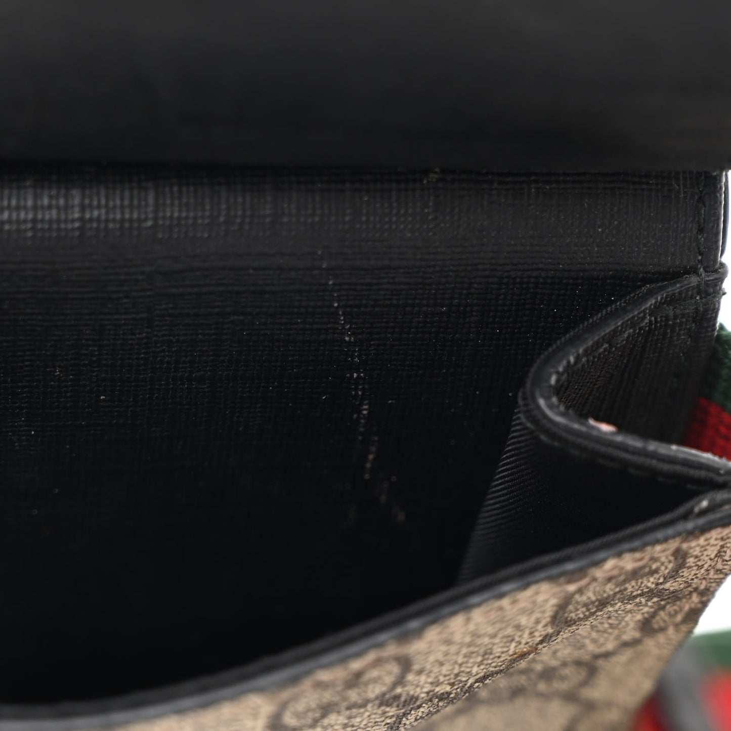 GG Supreme Monogram Web Belt Bag Black
