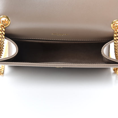 Saint Laurent Smooth Calfskin Small Classic Monogram Kate Tassel Satchel Dark Beige 5 of 12