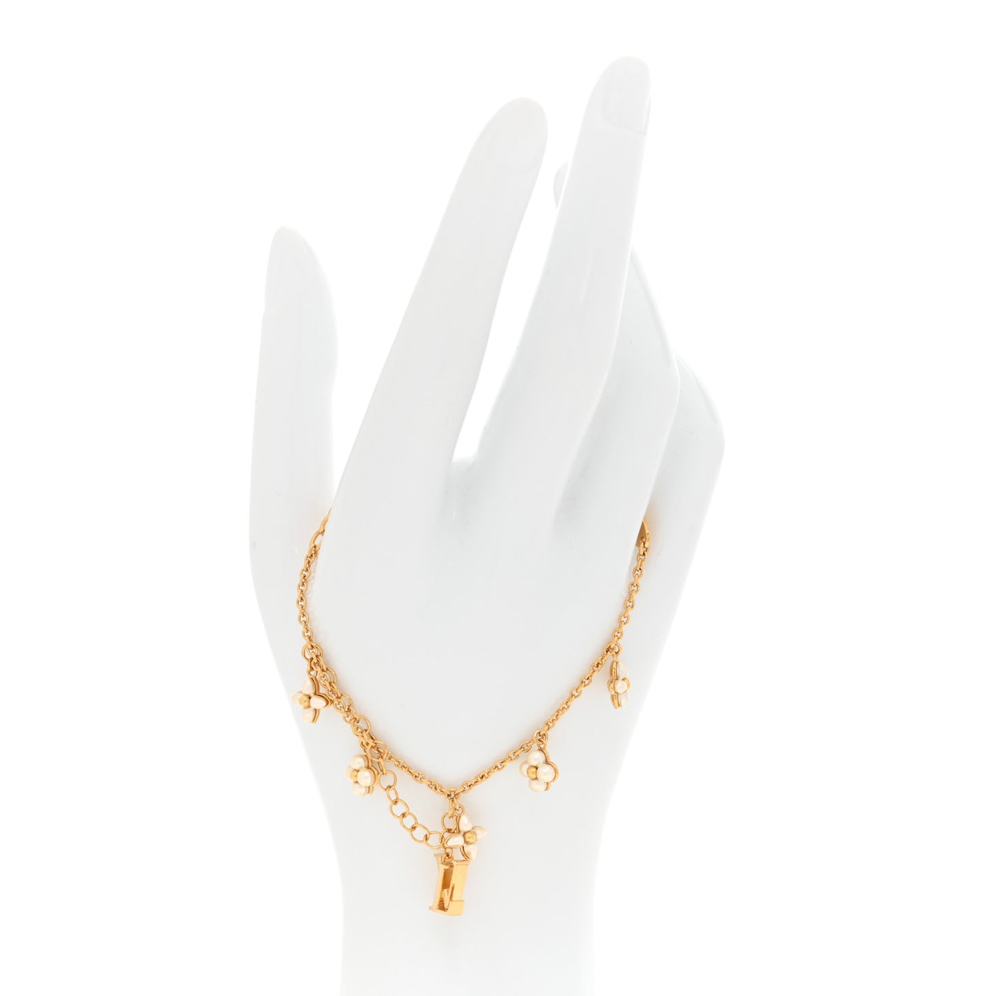 Pearl LV Floragram Bracelet Gold