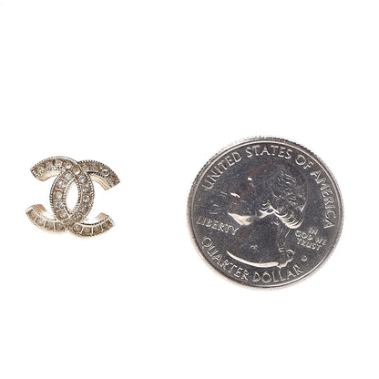 Chanel Crystal CC Earrings Gold 2 of 4