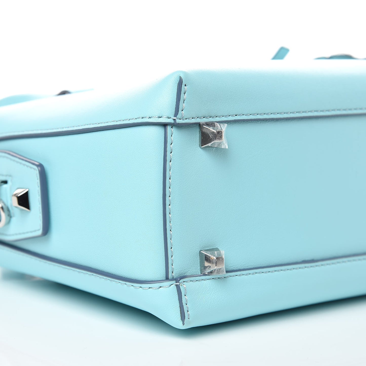Calfskin Small Cherry Blossom Ella Boston Liquid Blue