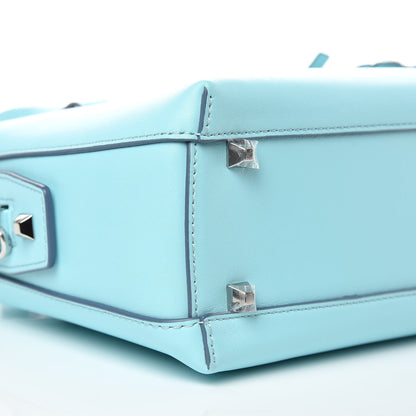 MCM Calfskin Small Cherry Blossom Ella Boston Liquid Blue 8 of 9