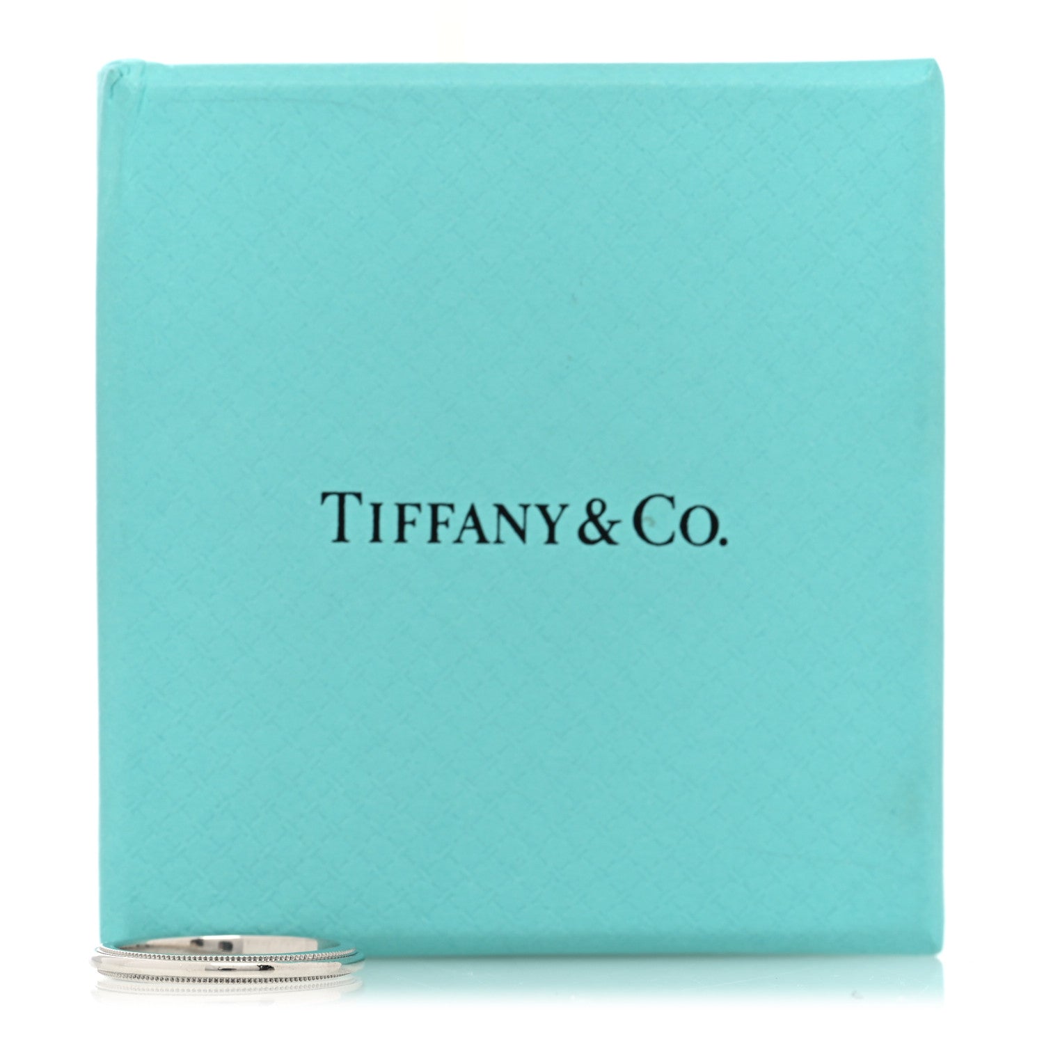 Tiffany Platinum 2mm Milgrain Wedding Band Ring 48 4.5 5 of 5