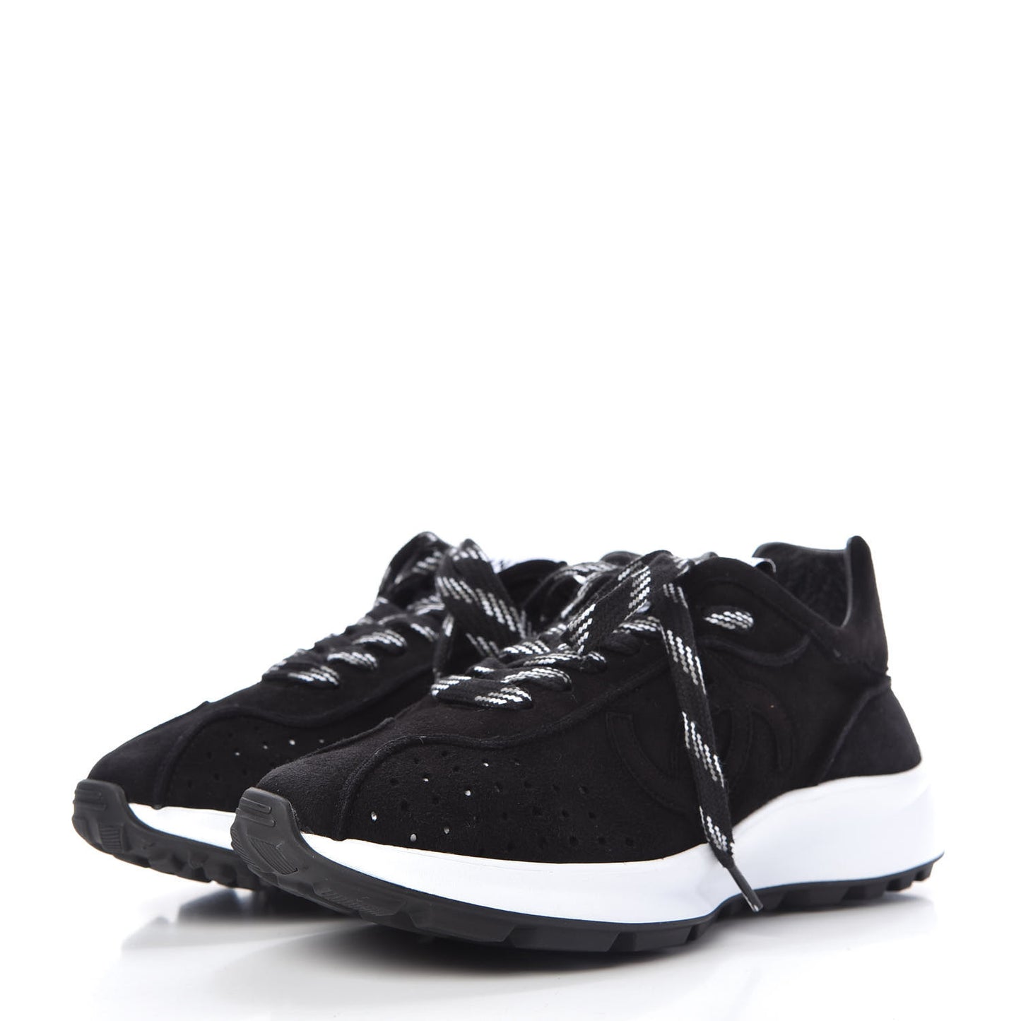 Suede Goatskin CC Sneakers 36.5 Black