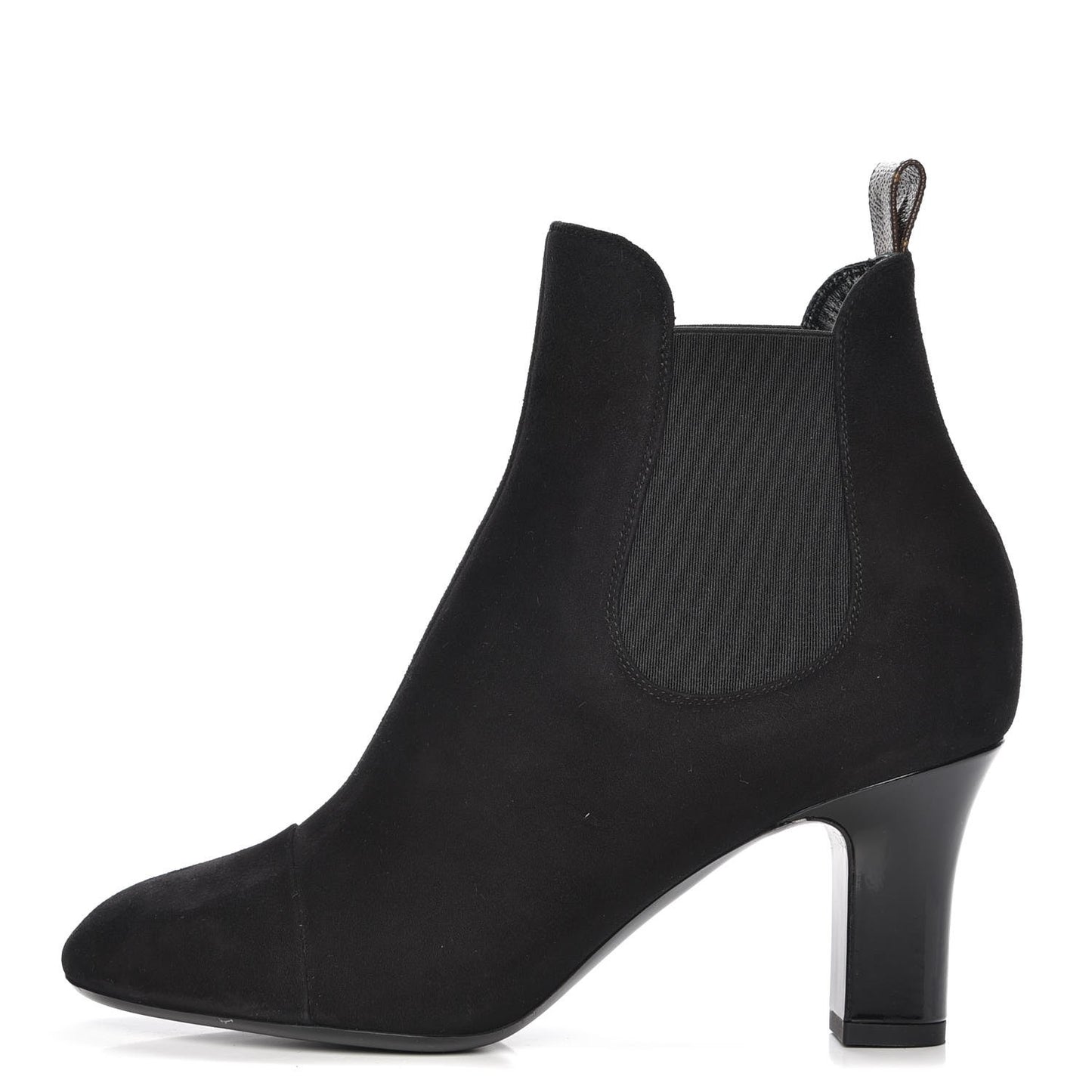 Suede Monogram Uniformes Cap Toe Chelsea 75mm Ankle Boots 37.5 Black