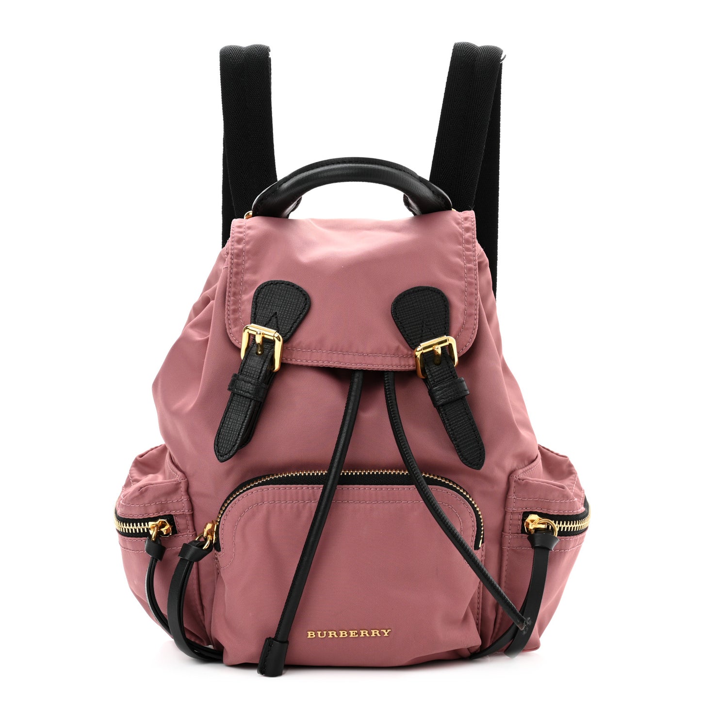 Nylon Small Rucksack Backpack Mauve Pink