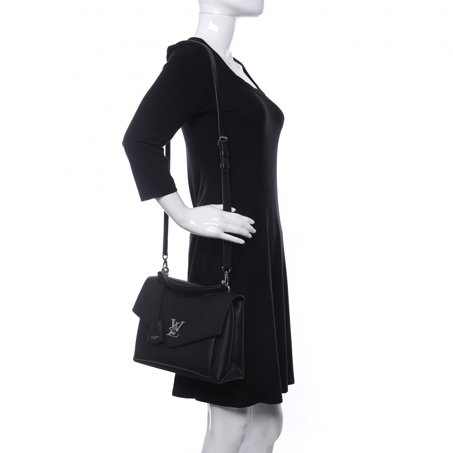 Louis Vuitton Soft Calfskin My Lockme Top Handle Black 2 of 10