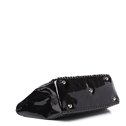 Valentino Garavani Patent Medium Rockstud Tote Black 3 of 20