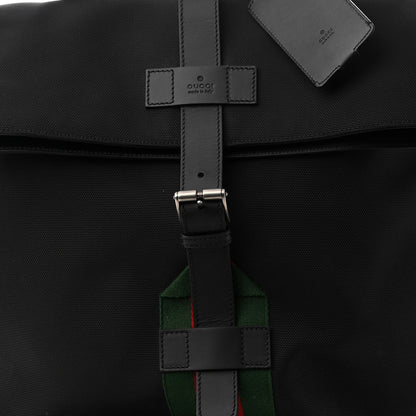 Gucci Techno Canvas Web Single Buckle Backpack Black 8 of 10