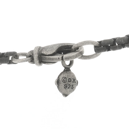 David Yurman Darkened Sterling Silver 18K Yellow Gold Diamond Black Onyx Lexington Barrel Amulet Pendant Necklace 5 of 5