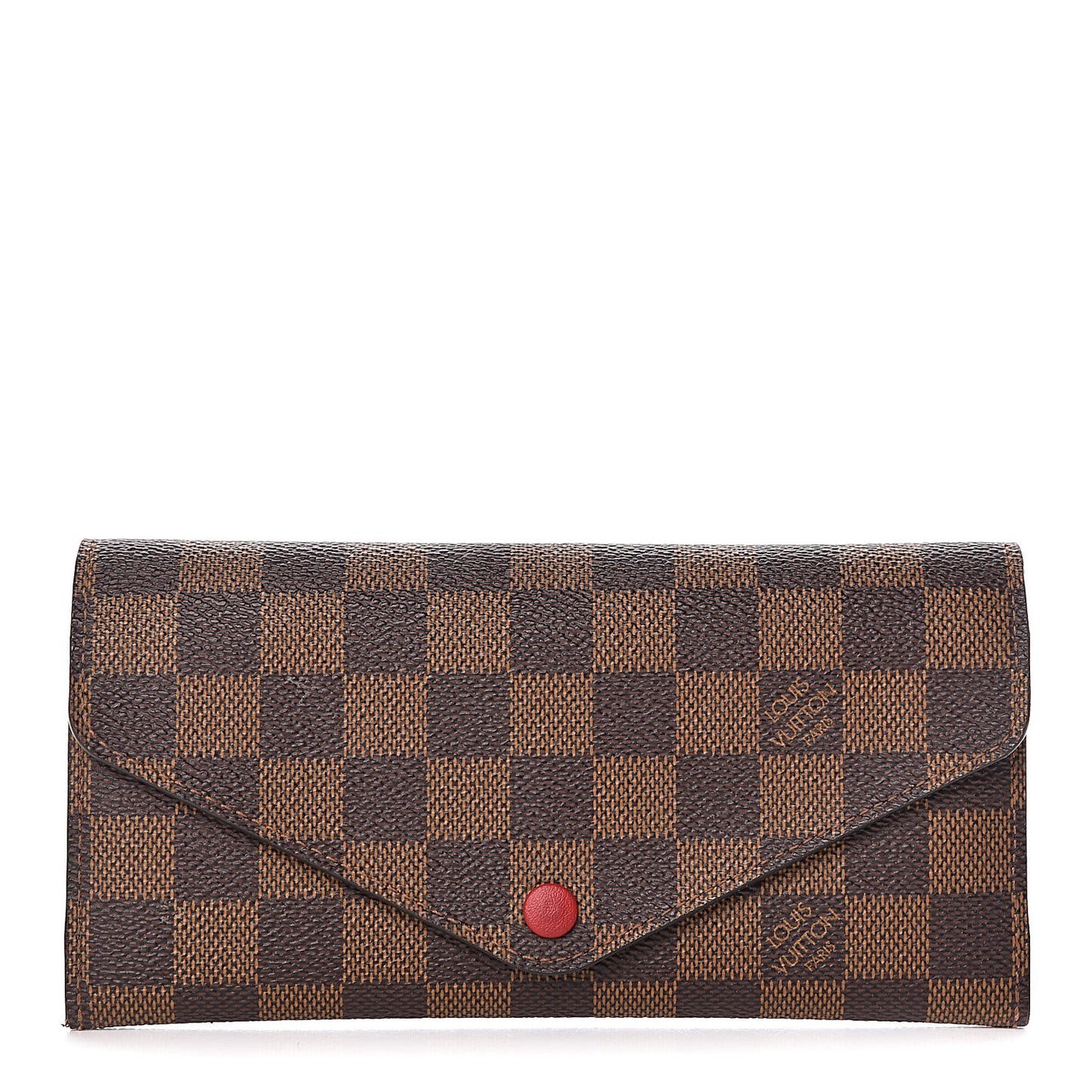 Damier Ebene Josephine Wallet Red