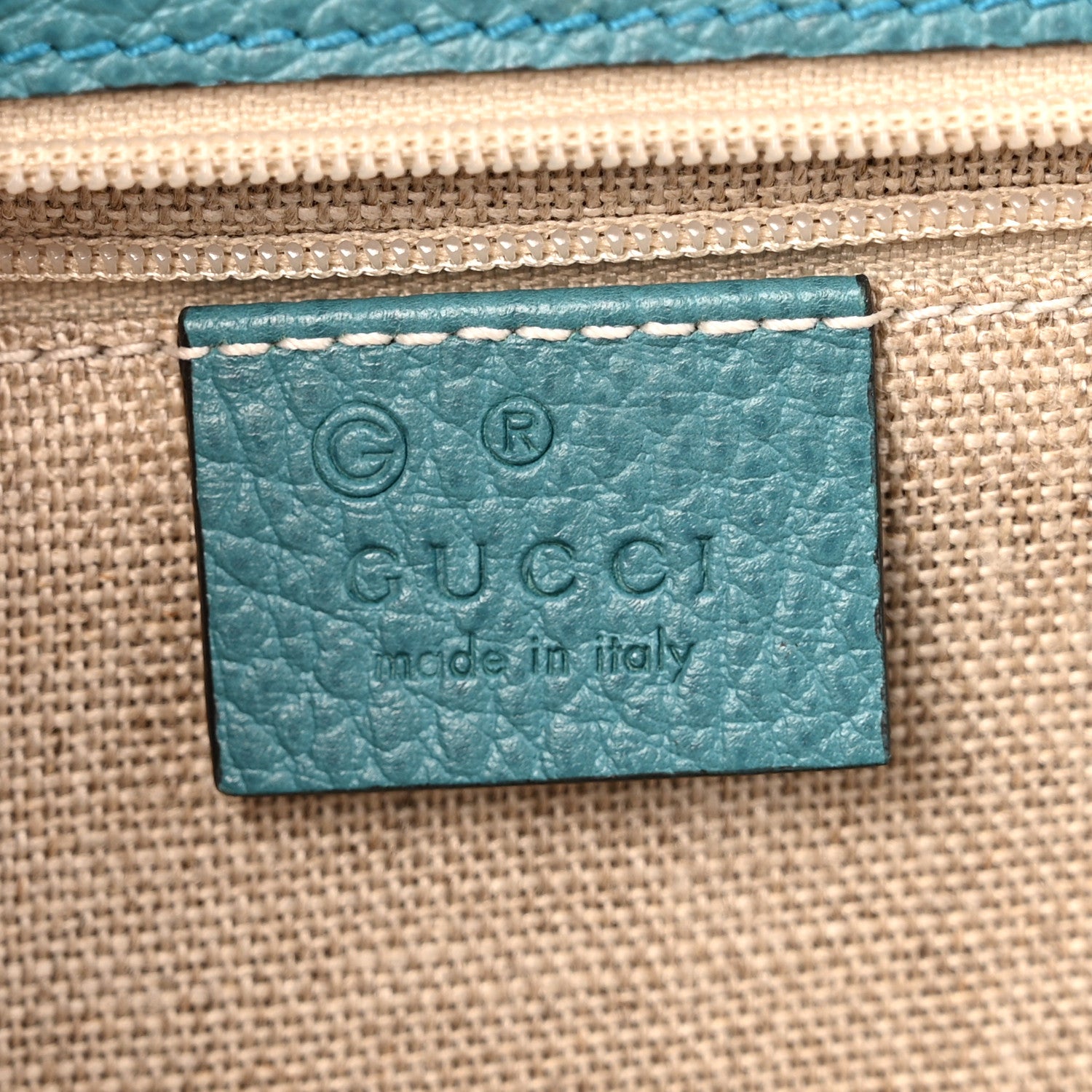 Gucci Dollar Calfskin Interlocking G Shoulder Bag Deep Cobalt 7 of 16