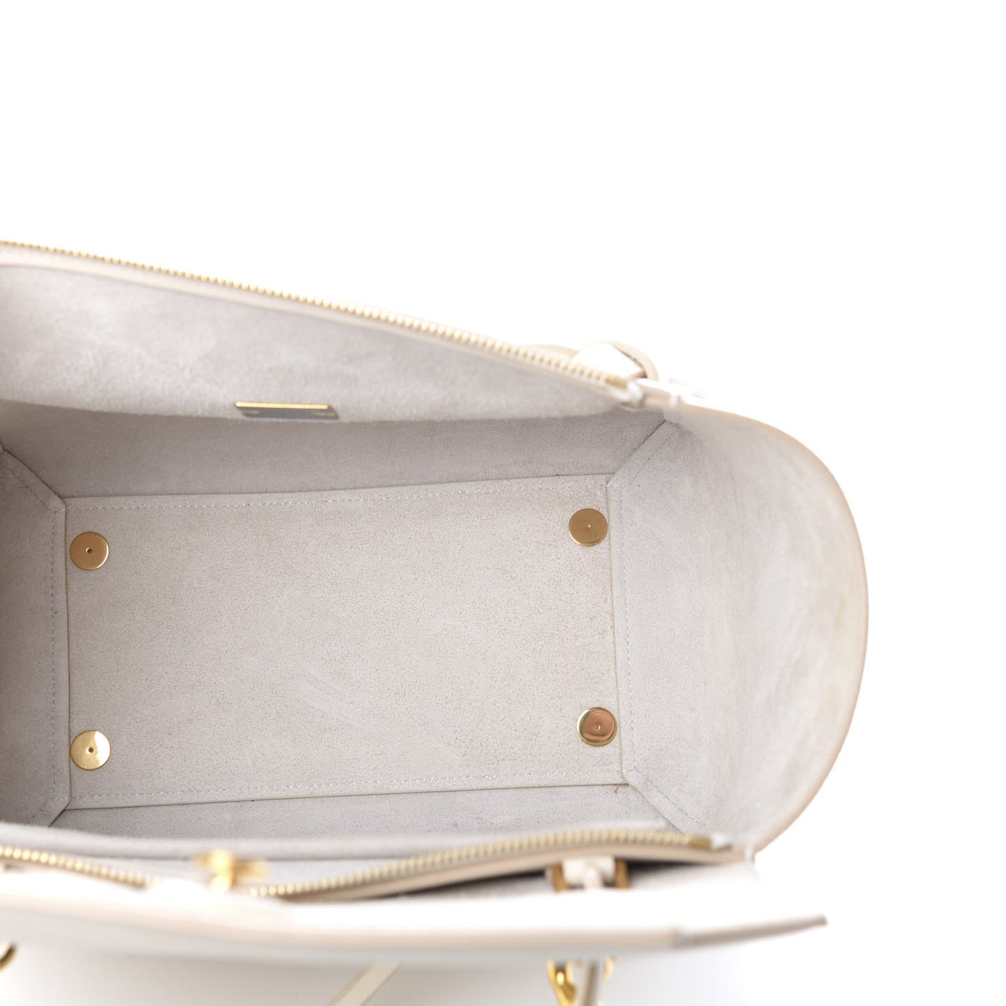 Grained Calfskin Micro Belt Bag White
