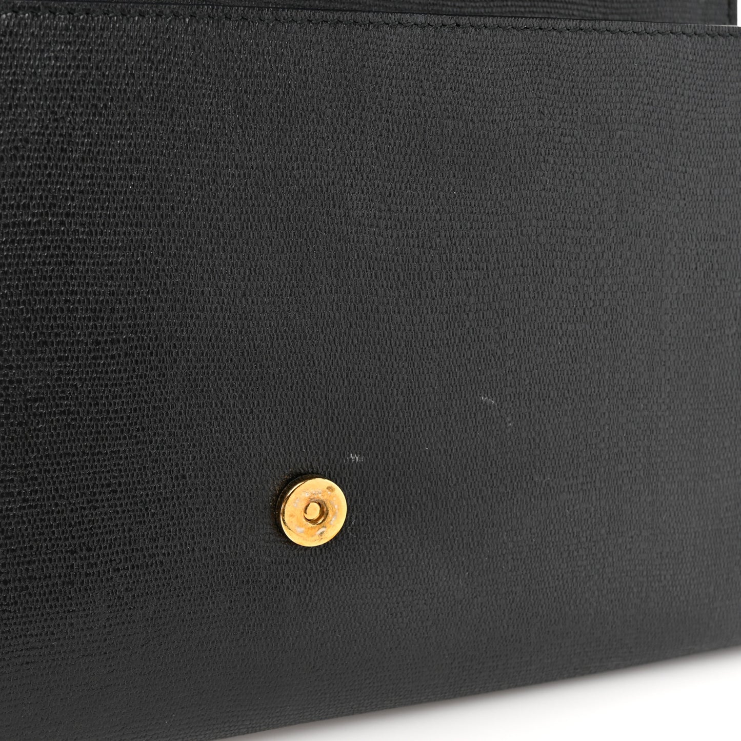 Textured Calfskin Classic Y Ligne Clutch Black