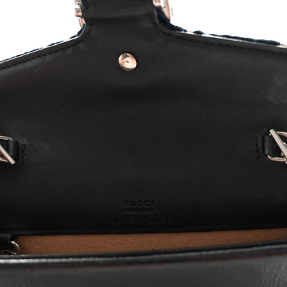Gucci Velvet GG Monogram Super Mini Dionysus Shoulder Bag Blue Beige Black 7 of 10