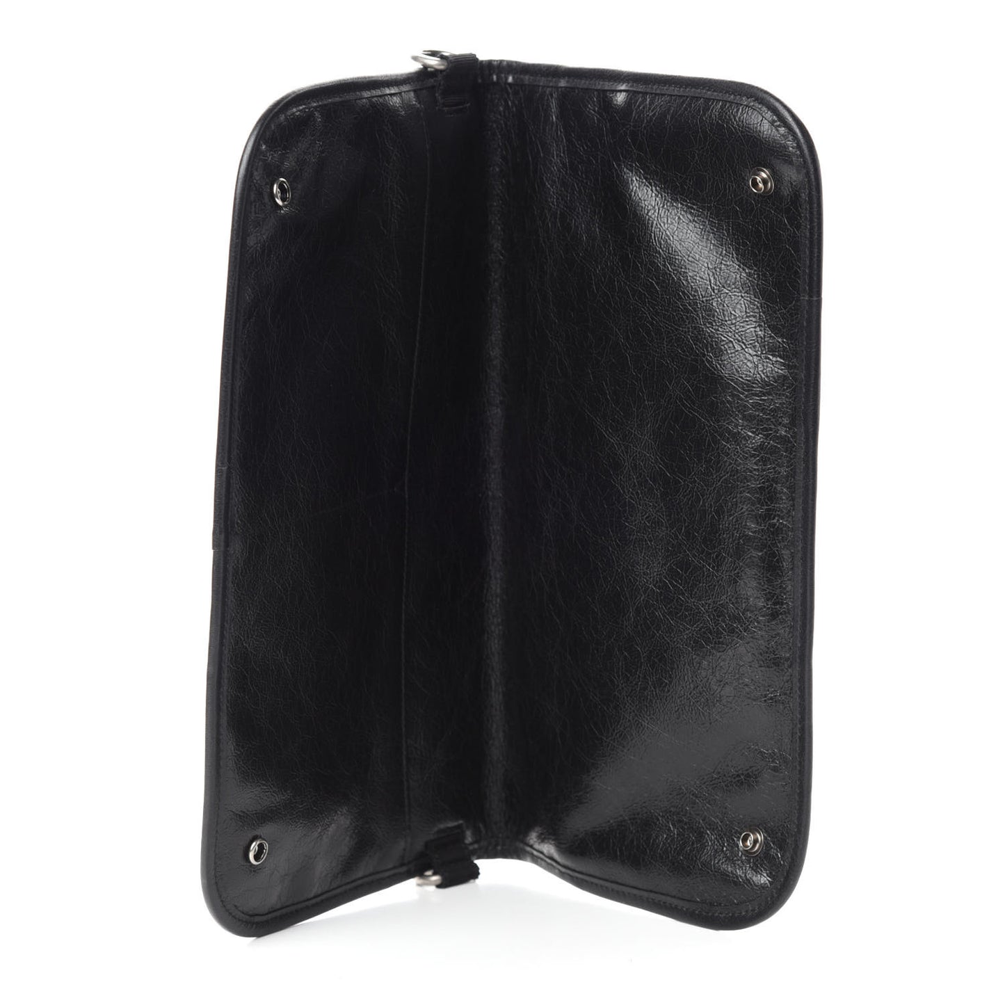 Fluffy Calfskin Morpheus Messenger Bag Black