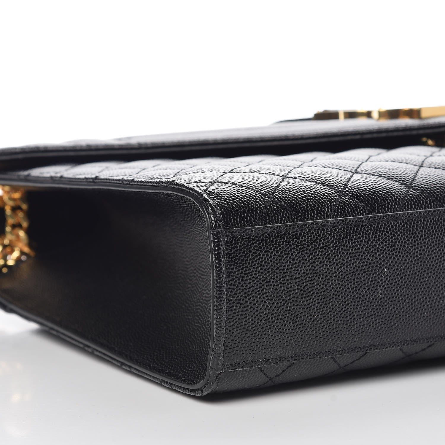 Saint Laurent Grain De Poudre Textured Mixed Matelasse Large Triquilt Monogram Satchel Black 8 of 11
