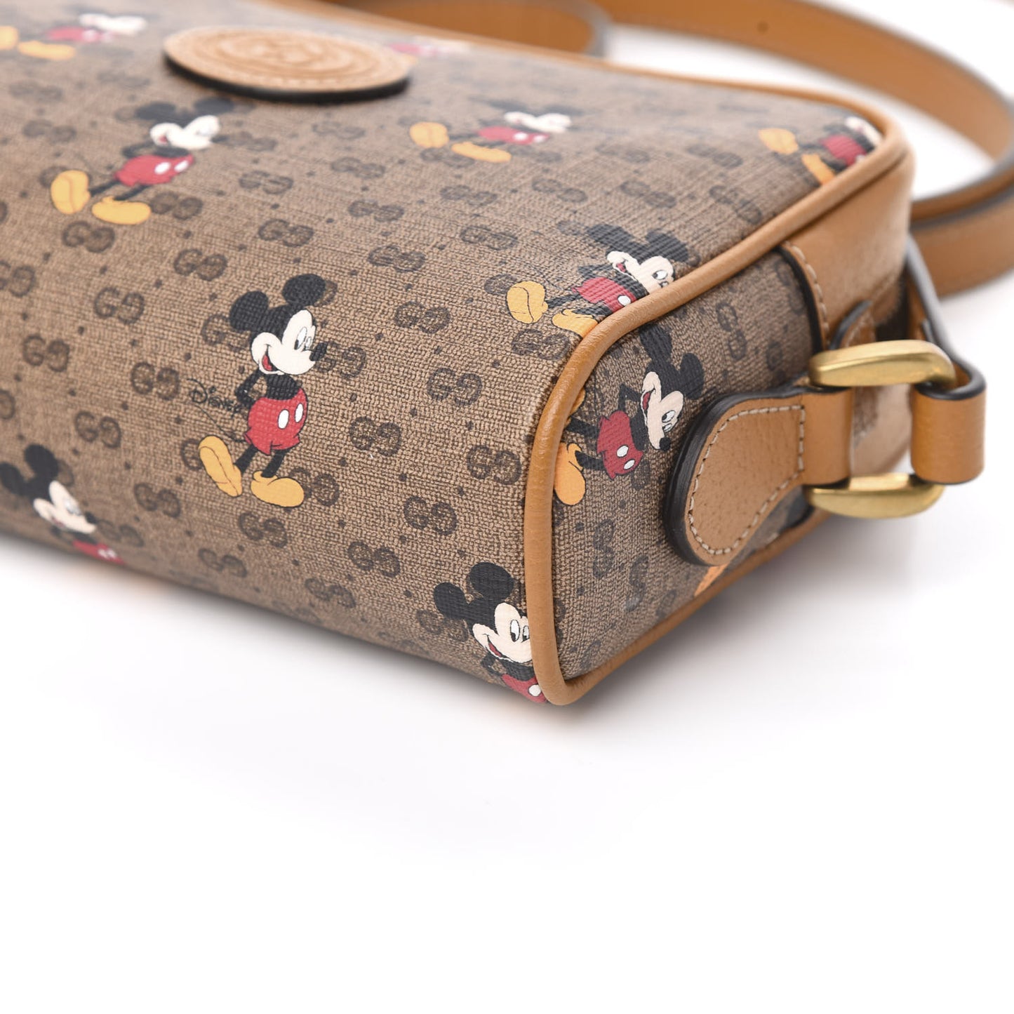 X DISNEY Mini Vintage GG Supreme Monogram Mickey Mouse Shoulder Bag Beige Vintage Sun Oil