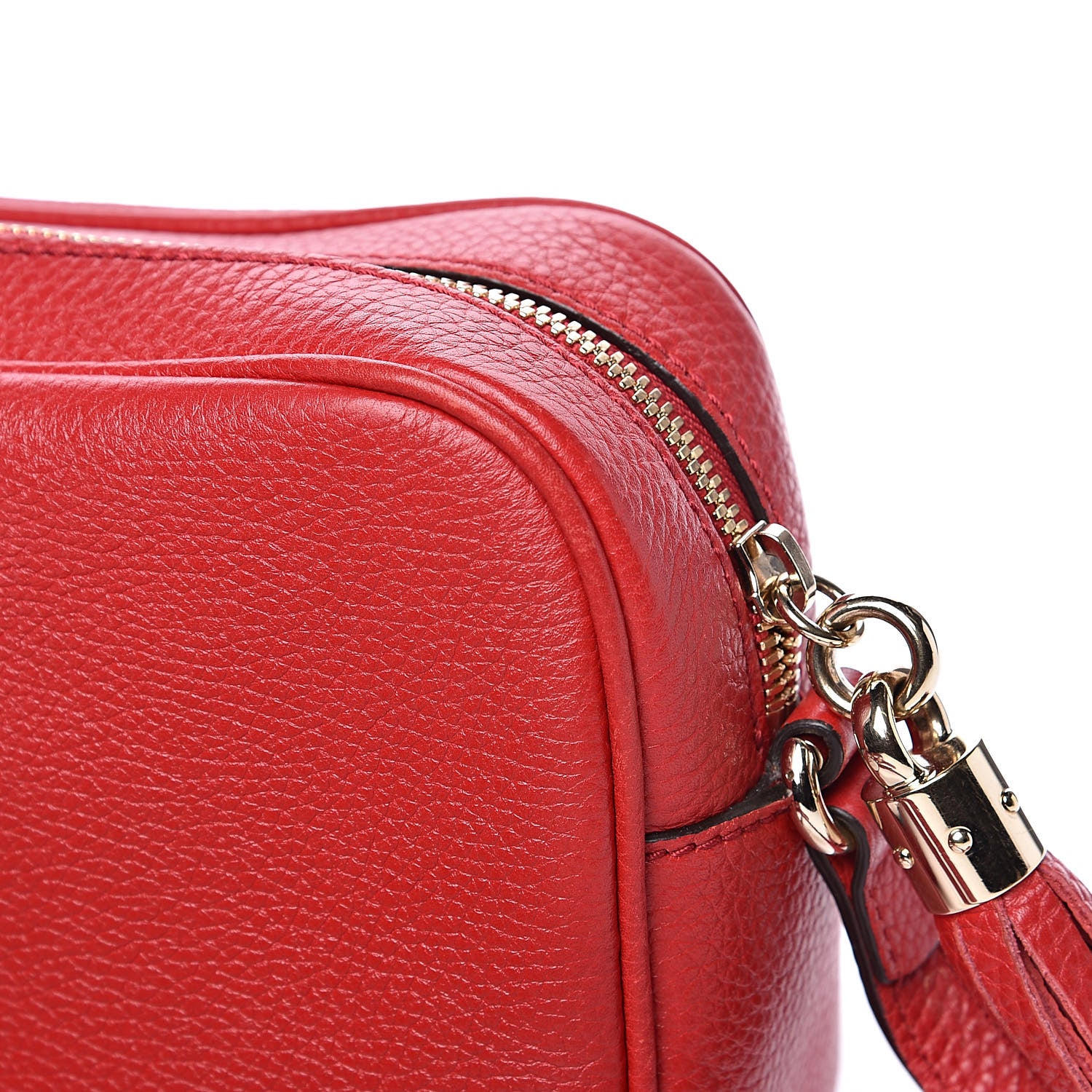 Gucci Pebbled Calfskin Small Soho Disco Bag Tabasco Red 11 of 13