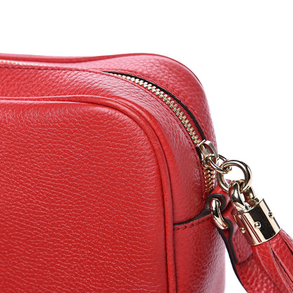 Gucci Pebbled Calfskin Small Soho Disco Bag Tabasco Red 11 of 13